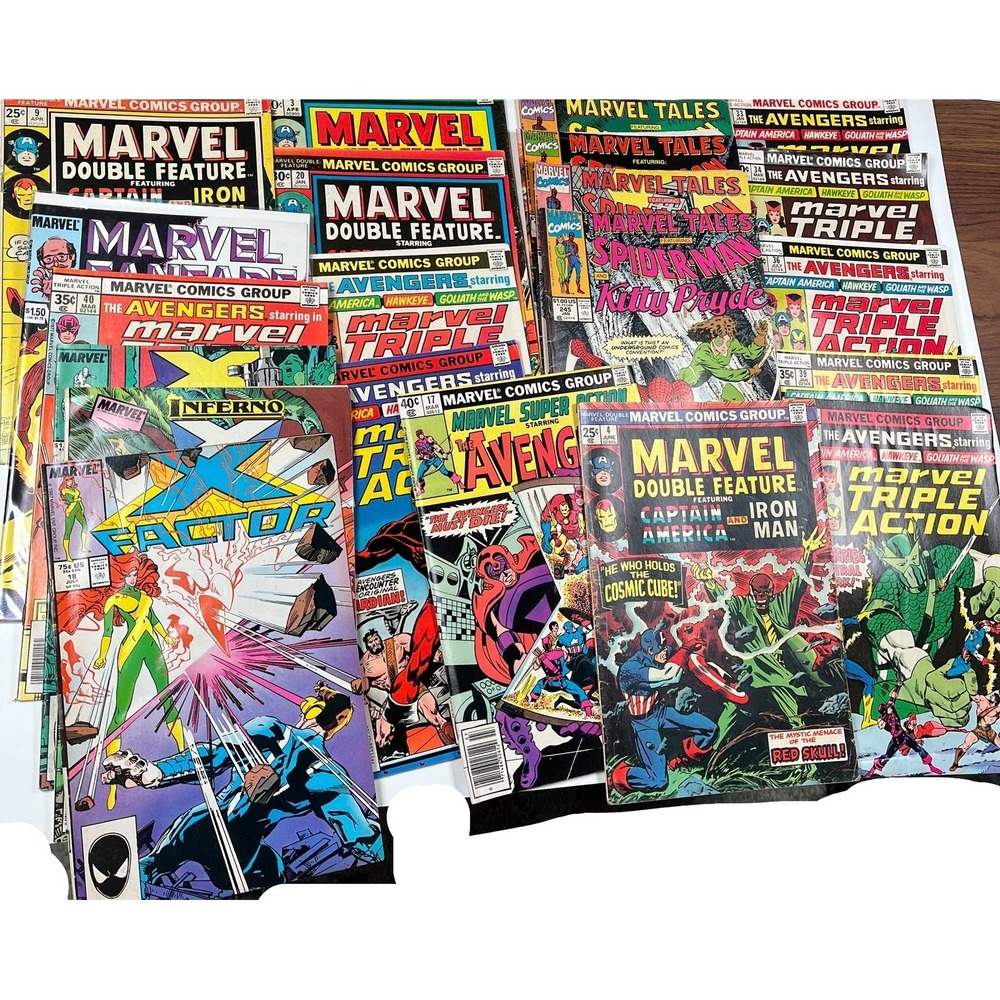 Marvel 21 Comic Lot Triple Action Double Feature X-Factor Vintage Spider-Man